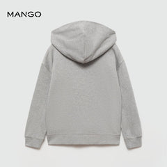 MANGO LIGHT GREY FRANCIA ZIPPED HOODIE 77032923