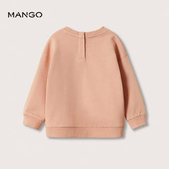 MANGO LIGHT ORANGE MORE JOY PRINTED SWEATSHIRT