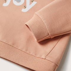 MANGO LIGHT ORANGE MORE JOY PRINTED SWEATSHIRT