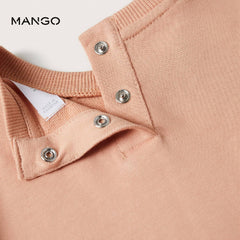 MANGO LIGHT ORANGE MORE JOY PRINTED SWEATSHIRT