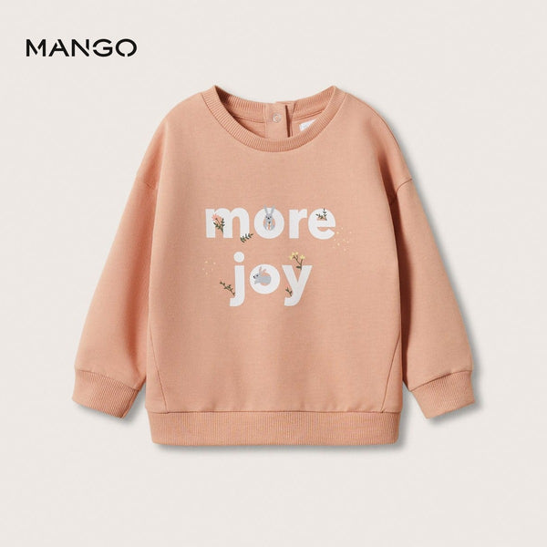 MANGO LIGHT ORANGE MORE JOY PRINTED SWEATSHIRT – - Main Image