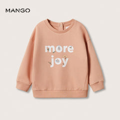 MANGO LIGHT ORANGE MORE JOY PRINTED SWEATSHIRT