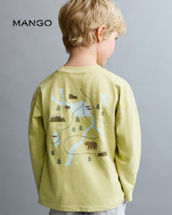 MANGO LIME GREEN WILL GO TOGETHER PRINTED T-SHIRT 27063718