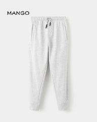 MANGO MEDIUM HEATHER GREY JOGGER TROUSER 27891252