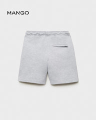 MANGO MEDUIM GREY ZIP POCKETS SHORT 87037704