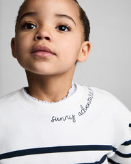 MANGO MESSAGE STRIPED SWEATSHIRT