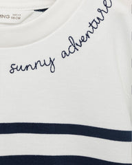 MANGO MESSAGE STRIPED SWEATSHIRT