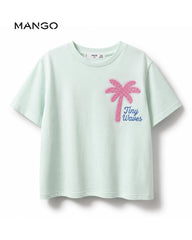 MANGO MINT GREEN WAVES T-SHIRT