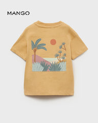 MANGO MUSTARD DESERT VIBES PRINTED T-SHIRT