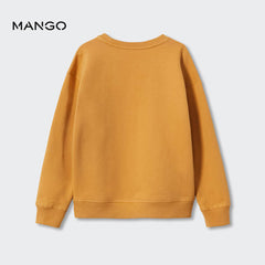 MANGO MUSTARD T-REX COTTON SWEATSHIRT 73253