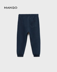 MANGO NAVY BLUE COTTON JOGGER STYLE TROUSER 17033289