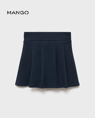 MANGO NAVY BLUE COTTON SKIRT 17094420