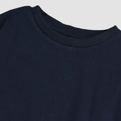 MANGO NAVY BLUE GIRLS PLAIN SWEATSHIRT