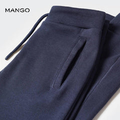 MANGO NAVY BLUE JOGGER STYLE TROUSER 62519