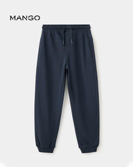 MANGO NAVY BLUE LOOSE FIT JOGGER TROUSER 37083274