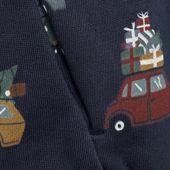 MANGO NAVY BLUE WINTER PRINTED SWEATSHIRT 77019409