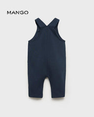 MANGO NAVY COTTON LONG DUNGAREE 17082538