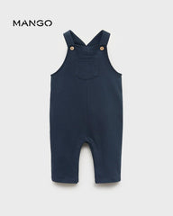 MANGO NAVY COTTON LONG DUNGAREE 17082538