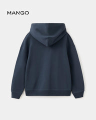 MANGO NAVY LOOSE FIT RENEWAL HOODIE