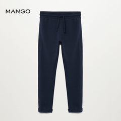 MANGO NAVY ORGANIC COTTON JOGGER TROUSER FOR GIRLS