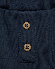 MANGO NAVY STRAIGHT FIT BUTTONS TROUSER 17064076
