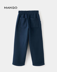 MANGO NAVY UNISEX JOGGERS WITH ELASTIC WAIST 17077898