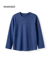 MANGO NIGHT BLUE LONG SLEEVE T-SHIRT