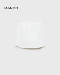MANGO OFF WHIE COTTON SKORT