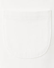 MANGO OFF WHITE COTTON DUNGAREE WITH POCKET