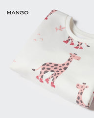 MANGO OFF WHITE GIARAFFE PRINT SWEATSHIRT 47052001
