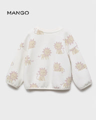 MANGO OFF WHITE LION PRINT SWEATSHIRT 17016346