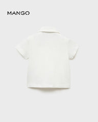 MANGO OFF WHITE POLO STYLE T-SHIRT 87025976