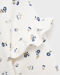 MANGO OFF WHITE RUFFLE DETAIL SWEATSHIRT