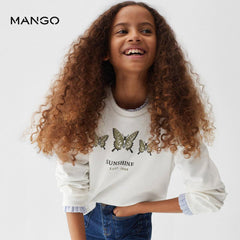 MANGO OFF WHITE SUNSHINE PRINTED SWEATSHIRT 37001050