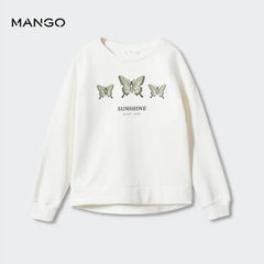 MANGO OFF WHITE SUNSHINE PRINTED SWEATSHIRT 37001050