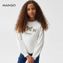 MANGO OFF WHITE SUNSHINE PRINTED SWEATSHIRT 37001050