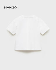 MANGO OFF WHITE WARM & FRESH PRINTED T-SHIRT