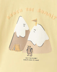 MANGO PASTEL YELLOW EXPEDITION LONG SLEEVE T-SHIRT