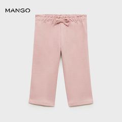 MANGO PINK COTTON TROUSER WITH ADJUSTABLE DRAWSTRING