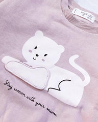 MANGO PINK COZY MOM & CUB SWEATSHIRT