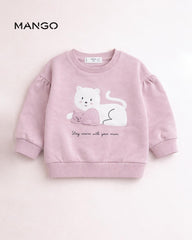MANGO PINK COZY MOM & CUB SWEATSHIRT