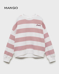 MANGO PINK STRIPED DREAMER SWEATSHIRT 2 PCS SET
