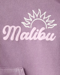 MANGO PURPLE MALIBU PRINTED ZIP UP HOODIE