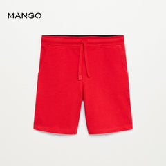 MANGO RED JOGGING BERMUDA SHORTS