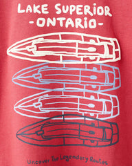 MANGO RED ONTARIO PRINTED COTTON BLEND T-SHIRT 27025149