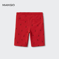 MANGO RED PRINTED BERMUDA SHORT 47050268