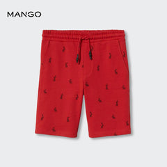 MANGO RED PRINTED BERMUDA SHORT 47050268