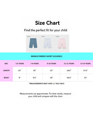 MANGO SKY BLUE RIBBED SHORT LEGGINGS