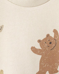 MANGO SAND BEAR PRINT SWEATSHIRT