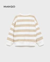 MANGO SAND COTTON BLEND SWEATSHIRT 17013291
